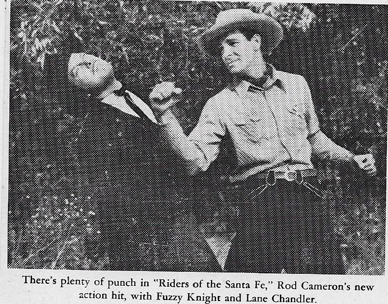 Rod Cameron and George Douglas in Riders of the Santa Fe (1944)