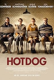 Til Schweiger, Matthias Schweighöfer, Anne Schäfer, and Lisa Tomaschewsky in Hot Dog (2018)