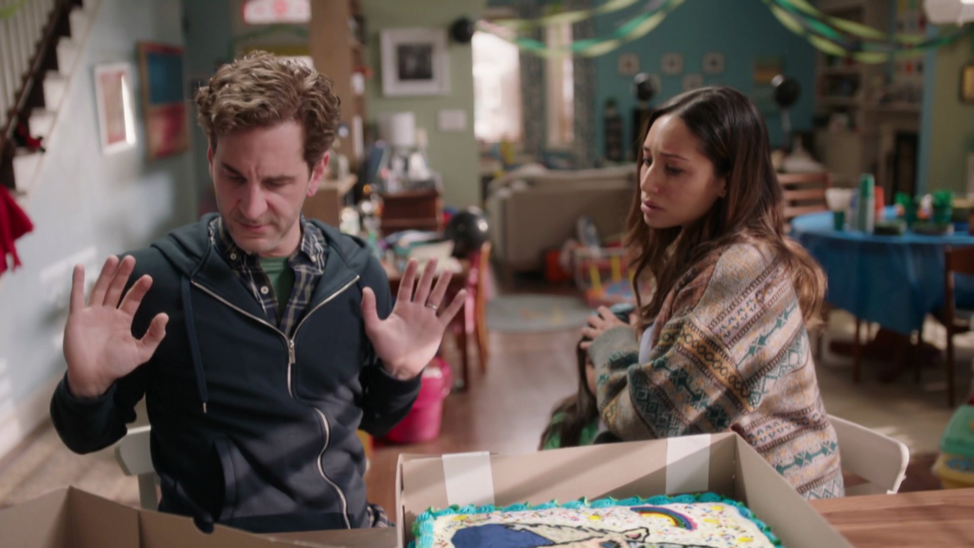 Meaghan Rath and Aaron Abrams in Children Ruin Everything (2022)