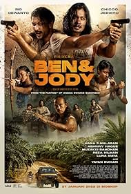 Hana Malasan, Ari Lesmana, Rio Dewanto, Yayan Ruhian, Ricky Saldian, Chicco Jerikho, Bebeto Leutually, Fariz Alfarazi, and Aghniny Haque in Ben & Jody (2022)