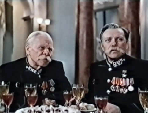 Leonid Alekseev and Boris Chirkov in Miners of the Don (1951)