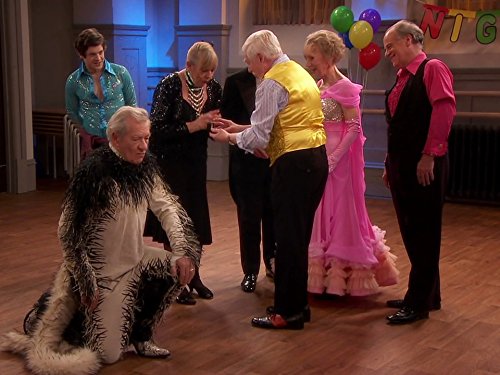 Derek Jacobi, Ian McKellen, Frances de la Tour, Marcia Warren, and Iwan Rheon in Vicious (2013)