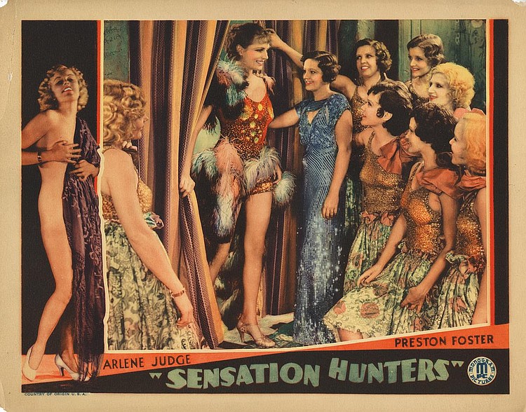 Finis Barton, Marion Burns, Zoila Conan, and Arline Judge in Sensation Hunters (1933)