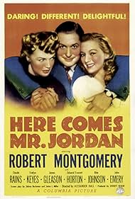 Rita Johnson, Evelyn Keyes, and Robert Montgomery in Here Comes Mr. Jordan (1941)