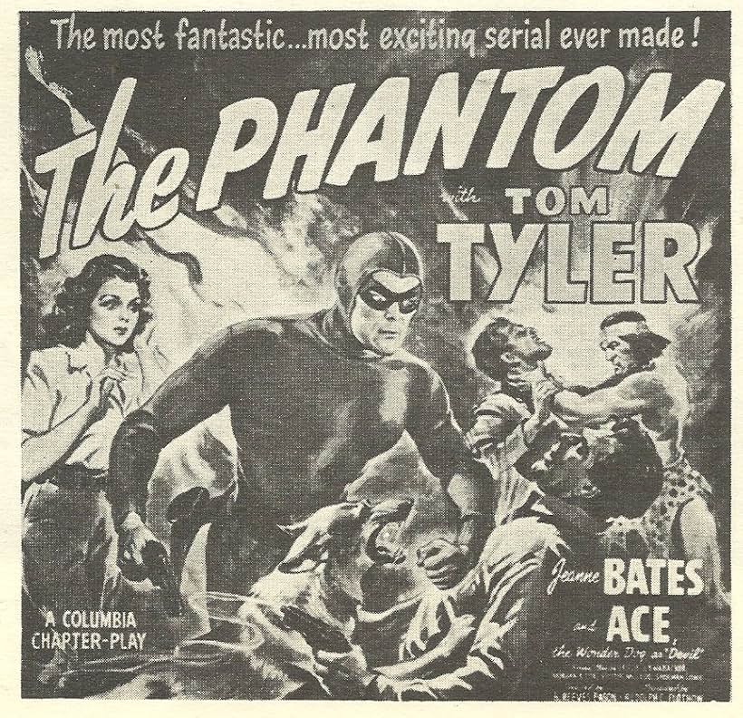 John Bagni, Jeanne Bates, Tom Tyler, and Ace the Wonder Dog in The Phantom (1943)