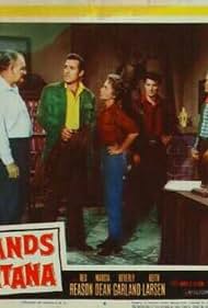 Beverly Garland, Keith Larsen, Emile Meyer, William Phipps, and Rex Reason in Badlands of Montana (1957)