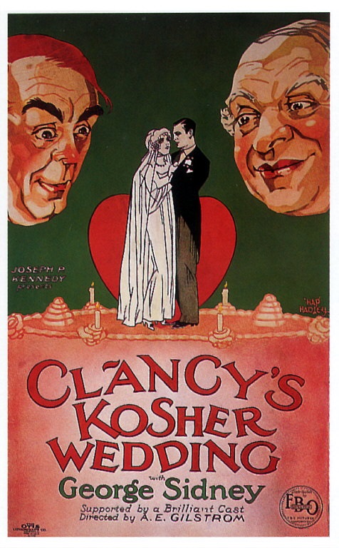 Will Armstrong, Rex Lease, Sharon Lynn, and George Sidney in Clancy's Kosher Wedding (1927)