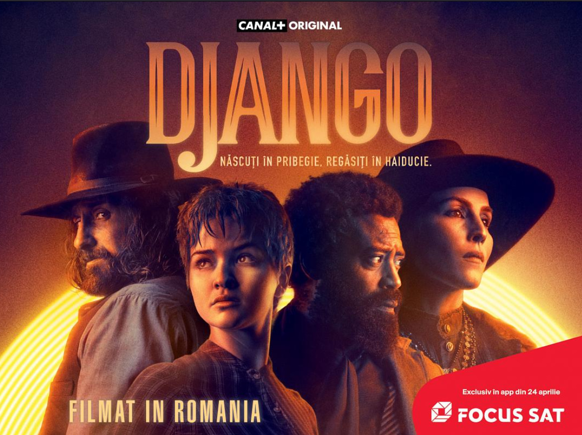 Noomi Rapace, Matthias Schoenaerts, Nicholas Pinnock, and Lisa Vicari in Django (2022)