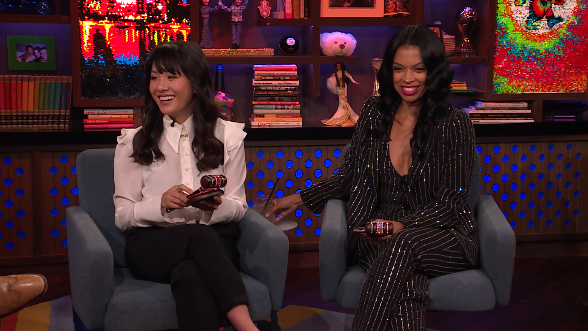 Susan Kelechi Watson and Constance Wu in Watch What Happens Live with Andy Cohen (2009)