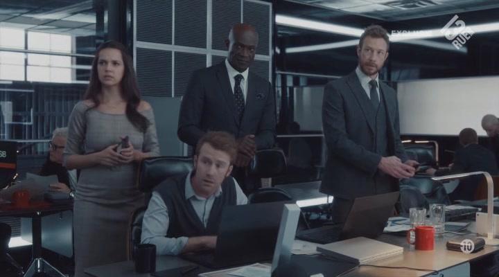 Kris Holden-Ried, Peter Mensah, and Tamara Duarte in Departure (2019)