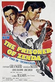 Deborah Kerr, James Mason, Stewart Granger, and Jane Greer in The Prisoner of Zenda (1952)