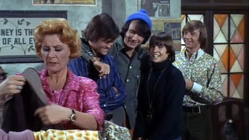 Micky Dolenz, Davy Jones, Rose Marie, Michael Nesmith, and Peter Tork in The Monkees (1965)