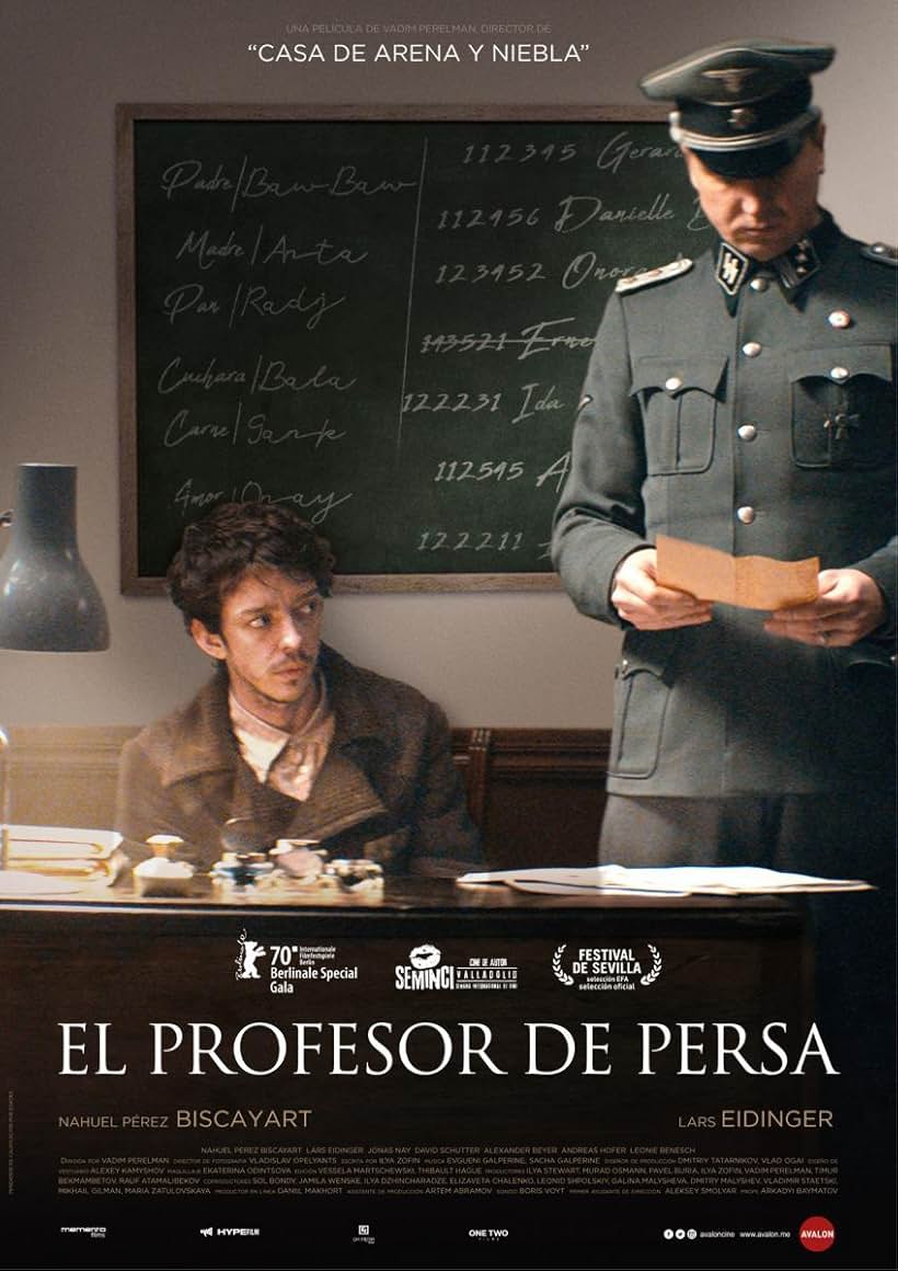 Nahuel Pérez Biscayart and Lars Eidinger in Persian Lessons (2020)