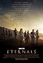 Salma Hayek, Angelina Jolie, Richard Madden, Gemma Chan, Ma Dong-seok, Brian Tyree Henry, Kit Harington, Kumail Nanjiani, Lauren Ridloff, Barry Keoghan, and Lia McHugh in Eternals (2021)