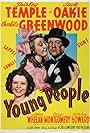 Shirley Temple, Charlotte Greenwood, and Jack Oakie in Young People (1940)