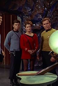 Leonard Nimoy, William Shatner, DeForest Kelley, and Diana Muldaur in Star Trek (1966)