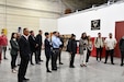 Attendees at the Korea MEDLOG Summit listen to a speaker during a facility tour March 20, 2023, at the U.S. Army Medical Materiel Center-Korea in Camp Carroll, Korea.