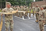 The 1940th and 1945th Contracting Teams are inactivated during a small ceremony Aug. 10, 2024, at the 329th Regional Support Group headquarters in Virginia Beach, Virginia. Federally recognized on July 21, 2009, these small, five-Soldier units performed a number of domestic and overseas missions over the past 15 years. (U.S. Army National Guard photo by Capt. John Partin)