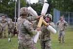 Virginia Army National Guard Soldiers assigned to the Winchester-based 3rd Battalion, 116th Infantry Regiment, 116th Infantry Brigade Combat Team compete in the battalion's Carl “Chubby” Proffitt Jr. Squad Competition, known as the “Chubby Cup,” Sept. 7, 2024, at Fort Walker, Virginia. Each team competed in a series of events including physical fitness, marksmanship, a ruck march, react to contact, casualty evacuation and a pugil stick battle. The competition honors both the unit’s lineage and the legacy of Proffitt, who served with 3-116th during World War II, including the D-Day invasion of Normandy. Read more about 3rd Battalion at https://bit.ly/3Mzedlk.