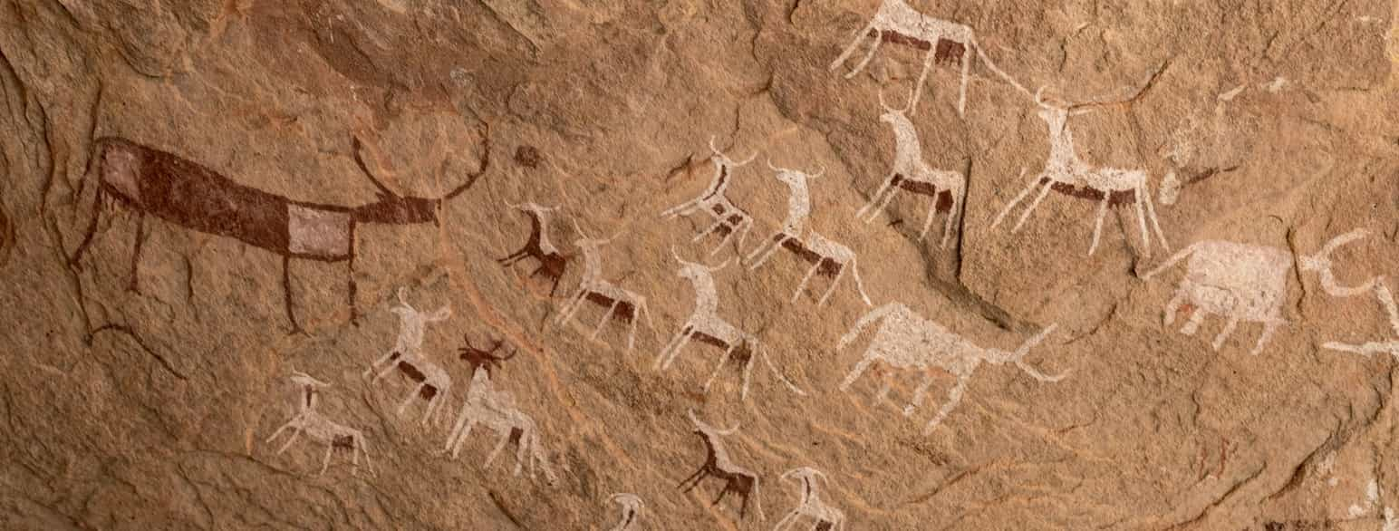 Hulemalerier i regionen Ennedi i det nordøstlige Tchad