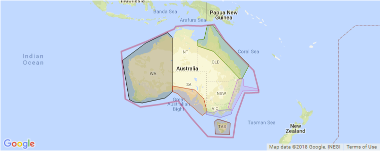 Australia surf map