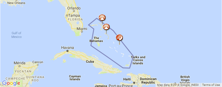 Bahamas surf map