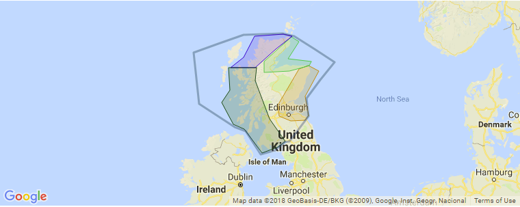 Scotland surf map