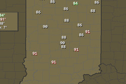 ohio temps