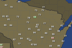 wisconsin temps