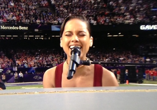 alicia keys national anthem super bowl 2013