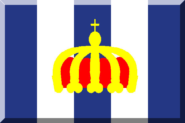 File:600px Crown on blue and white stripes.png