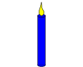 Stylised candle blue