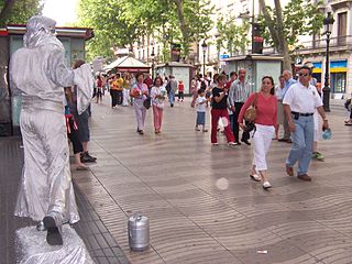 Català: Estàtua humana English: Human statue