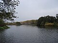 Die Havel bei Saaringen (Ortsteil von Brandenburg a.d.H. ) mit den Inseln „Großes Ohr“ rechts und „Köhninge“ links von der Bildmitte