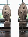 81.82. Standing Bodhisattva Maitreya (left), 719. Granite, h. 1.83 m. National Museum of Korea, National Treasure no. 81. Standing Amitabha (right), 719. Granite, h. 1.74 m. National Museum of Korea, National Treasure no. 82.