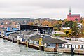 * Nomination Nynäshamn ferry terminal. --ArildV 05:53, 26 October 2024 (UTC) * Promotion Slight CW rotation would seem good! --Scotch Mist 07:06, 26 October 2024 (UTC) Thank you, done.--ArildV 07:15, 26 October 2024 (UTC) New version seemingly not yet visible! --Scotch Mist 10:43, 26 October 2024 (UTC) Now even uploaded to Wikimedia Commons! --ArildV 14:47, 26 October 2024 (UTC)  Support Good quality. --Scotch Mist 21:47, 26 October 2024 (UTC)