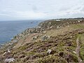 Le GR 34 et les falaises à l'ouest de "Ti Félix".