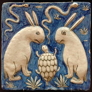 Tile al-Qazwini Louvre MAO1194