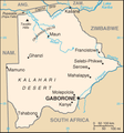 English: Map of Botswana in English. Македонски: Карта на Боцвана на англиски.