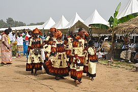 Sawa dance group during the Ngondo festival in Cameroon