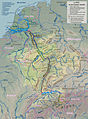 Rhine watershed, small, texts: French, legend: French