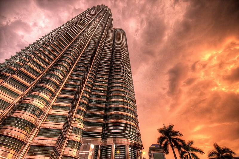 File:Petronas Towers at Sunset (6867934602).jpg