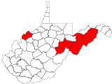 County distribution map.