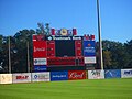 The Philips Vidiwall scoreboard at Cougar Field