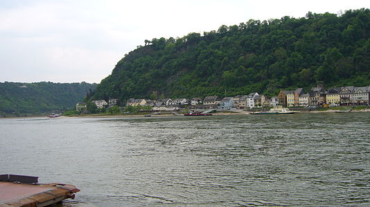 St.Goar mit Blick auf Bankeck - km 557