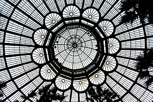 The Royal Greenhouses of Alphonse Balat (1874-1890) in Laeken, Belgium.