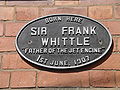 1907 - Plaque at the Frank Whittle birth place, Earlsdon, Coventry