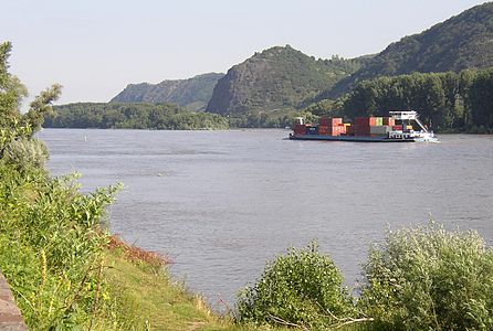 bei Andernach-Namedy (mit Hammersteiner Werth und Hammerstein) km 616