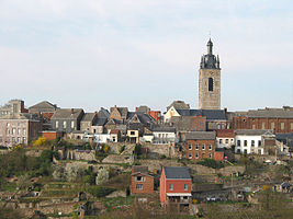 Thuin, the old city and the belfry.