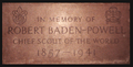 Plaque in Westminster Abbey